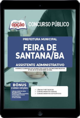 Apostila Prefeitura de Feira de Santana - BA em PDF - Assistente Administrativo