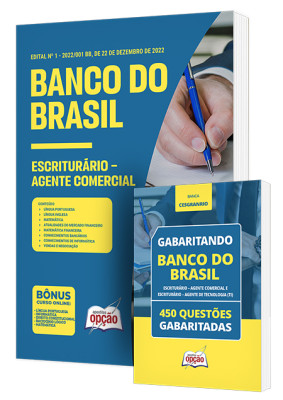 Combo Impresso Banco do Brasil - Escriturário - Agente Comercial