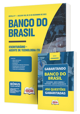 Combo Impresso Banco do Brasil - Escriturário - Agente de Tecnologia (TI)