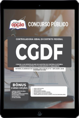 Apostila CGDF em PDF - Comum as especialidade de Auditor de Controle Interno: Finanças e Controle e Planejamento e Orçamento 
