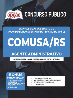 Apostila COMUSA-RS - Agente Administrativo