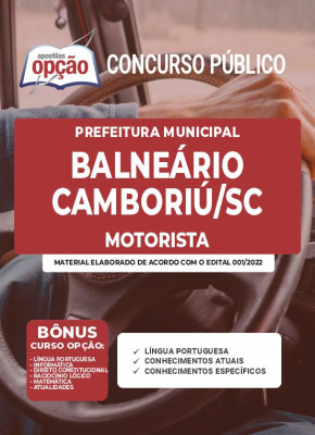 Apostila Prefeitura de Balneário Camboriú - SC - Motorista
