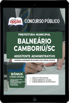Apostila Prefeitura de Balneário Camboriú - SC em PDF - Assistente Administrativo