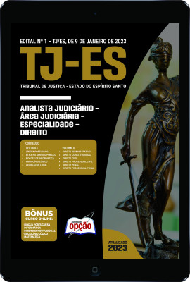 Apostila TJ-ES em PDF - Analista Judiciário - Área Judiciária - Especialidade - Direito