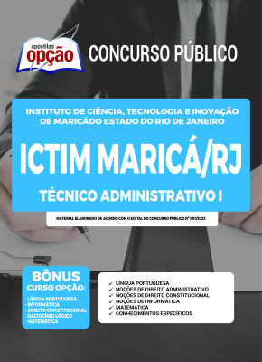 Apostila ICTIM Maricá-RJ - Técnico Administrativo I