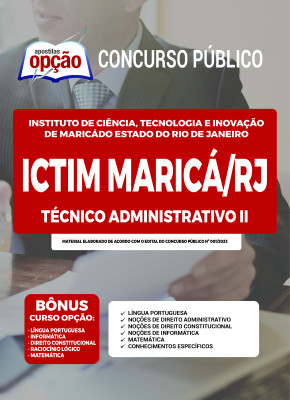 Apostila ICTIM Maricá-RJ - Técnico Administrativo II