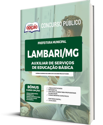 Apostila Prefeitura de Lambari - MG - Auxiliar de Serviços de Educação Básica