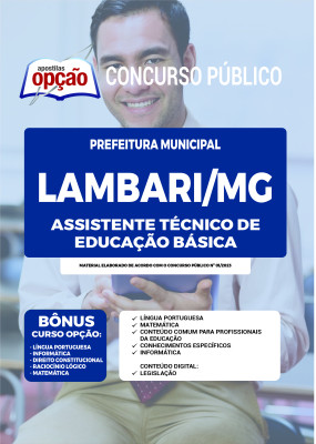 Apostila Prefeitura de Lambari - MG - Assistente Técnico de Educação Básica