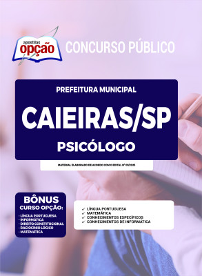 Apostila Prefeitura de Caieiras - SP  Psicólogo