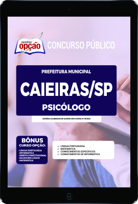 Apostila Prefeitura de Caieiras - SP em PDF Psicólogo  