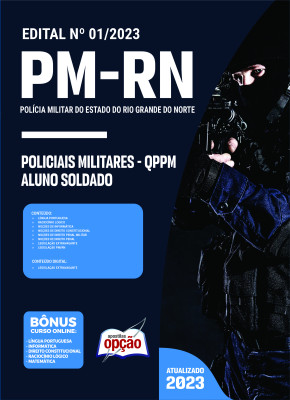 Apostila PM-RN - 2023  Policiais Militares - QPPM - Aluno Soldado