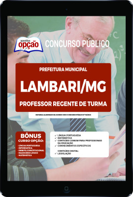Apostila Prefeitura de Lambari - MG em PDF Professor Regente de Turma 