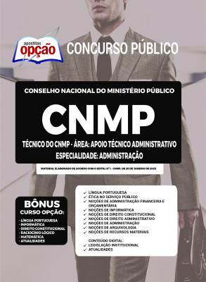 Apostila CNMP - Técnico do CNMP - Área: Apoio Técnico Administrativo - Especialidade: Administração