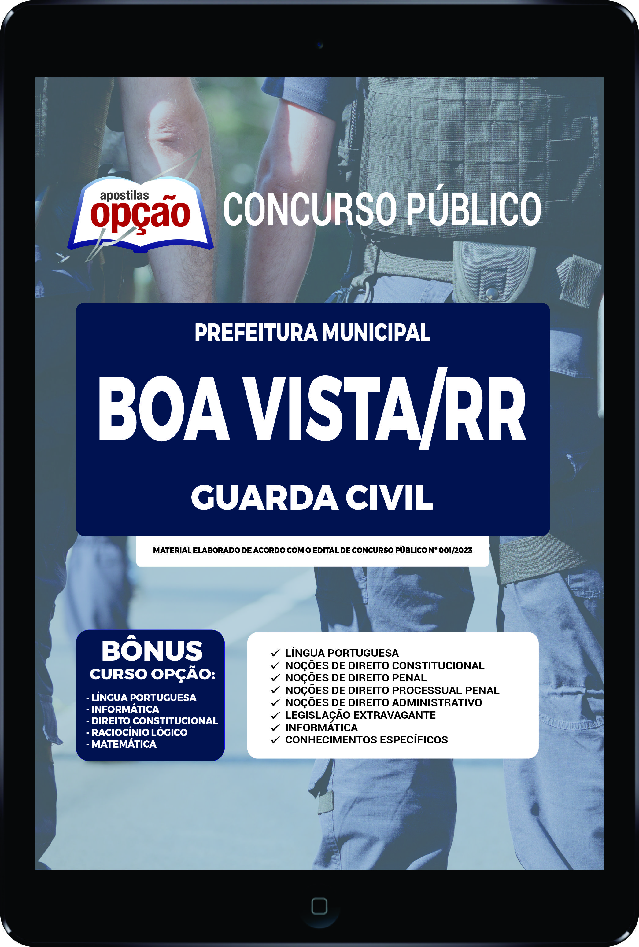 Apostila Prefeitura  de Boa Vista - RR em PDF Guarda Civil 2023