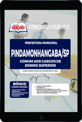 Apostila Prefeitura de Pindamonhangaba  - SP em PDF Comum aos Cargos de Ensino Superior