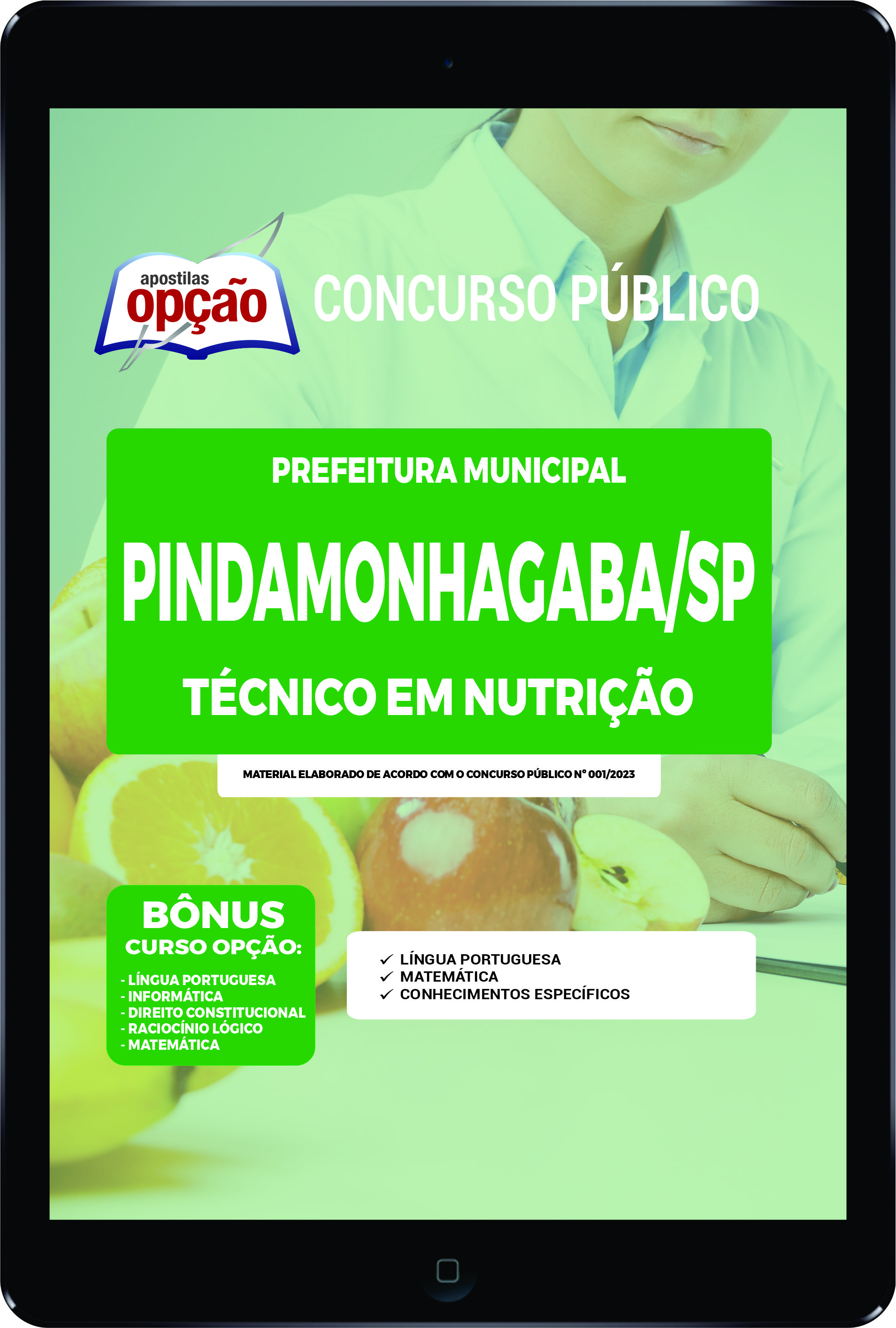 Apostila Prefeitura de Pindamonhangaba - SP PDF Téc Nutrição 2023