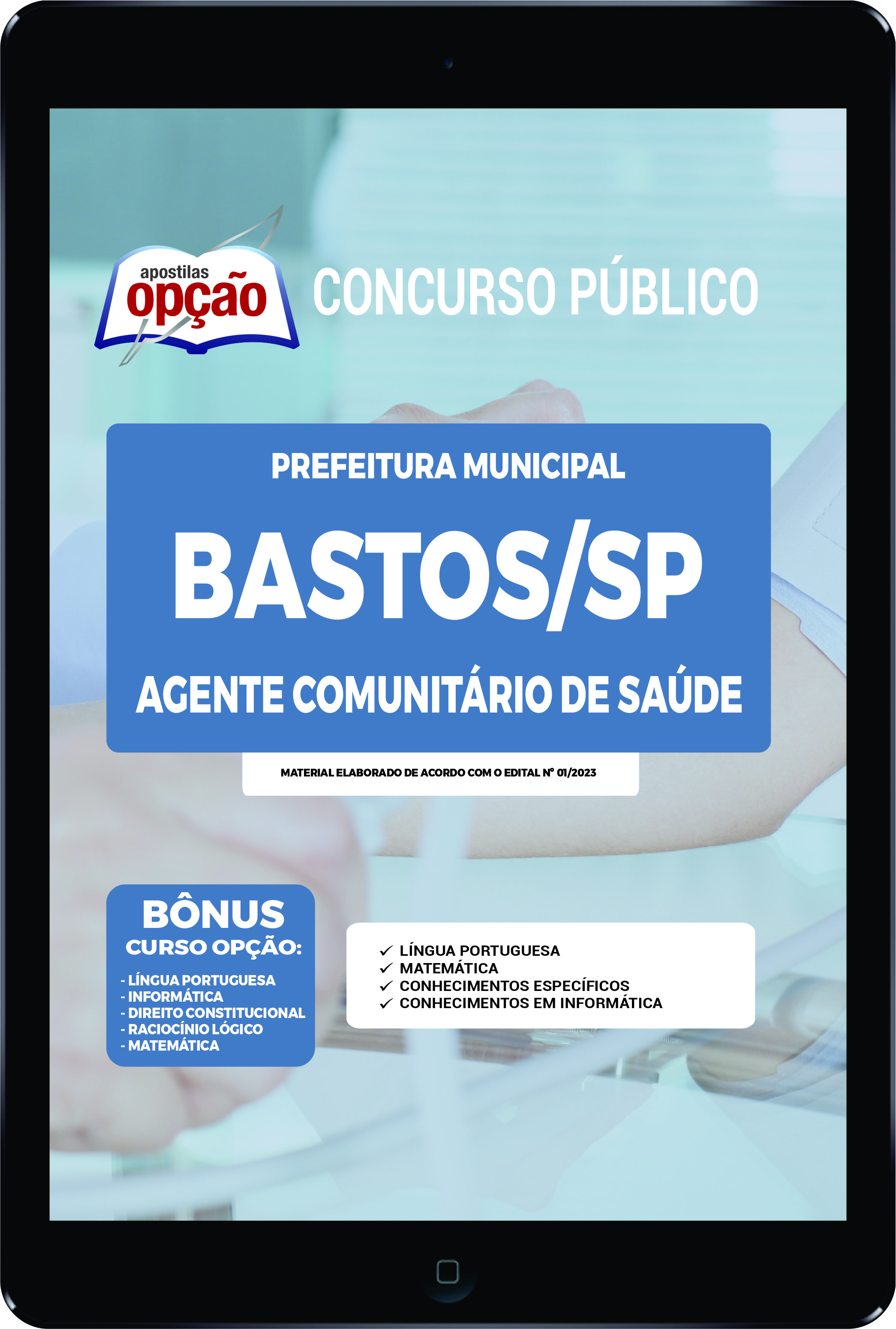 Apostila Prefeitura de Bastos - SP PDF Ag Com Saúde 2023