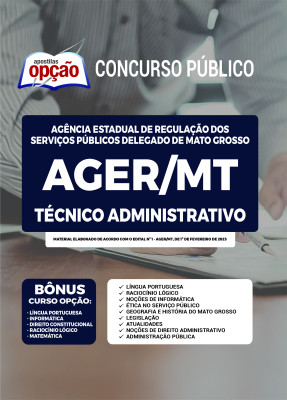 Apostila AGER-MT - Técnico Administrativo