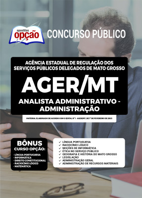 Apostila AGER-MT - Analista Administrativo - Administração