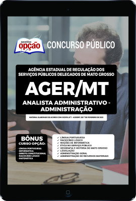 Apostila AGER-MT em PDF Analista Administrativo - Administração