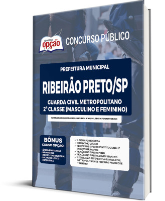 Apostila Prefeitura de Ribeirão Preto - SP - Guarda Civil Metropolitano 2ª Classe (Masculino e Feminino)