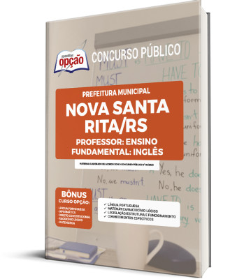 Apostila Prefeitura de Nova Santa Rita - RS - Professor – Ensino Fundamental: Inglês