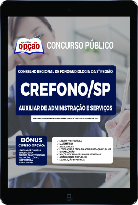 Apostila CREFONO-SP em PDF - Auxiliar de Administração e Serviços