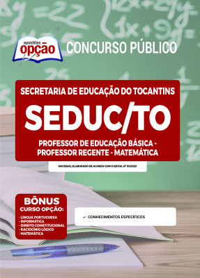 Apostila SEDUC-TO - Professor da Educação Básica - Professor Regente - Matemática