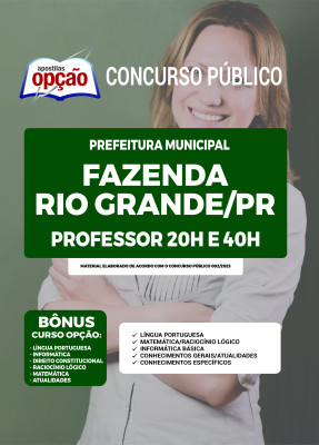 Apostila Prefeitura de Fazenda Rio Grande - PR - Professor 20h e 40h