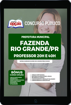 Apostila Prefeitura de Fazenda Rio Grande - PR em PDF - Professor 20h e 40h