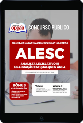 Apostila ALESC em PDF - Analista Legislativo III - Graduação em Qualquer Área
