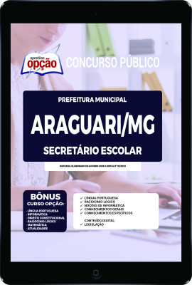 Apostila Prefeitura de Araguari - MG em PDF - Secretário Escolar
