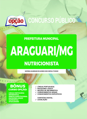 Apostila Prefeitura de Araguari - MG - Nutricionista