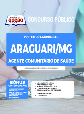 Apostila Prefeitura de Araguari - MG - Agente Comunitário de Saúde