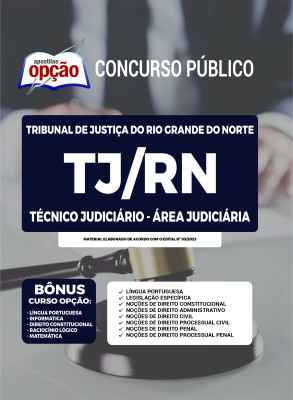 Apostila TJ-RN - Técnico Judiciário – Área Judiciária