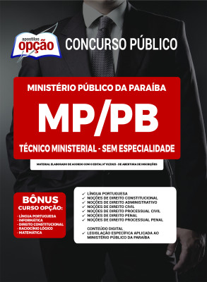Apostila MP-PB - Técnico Ministerial: sem especialidade