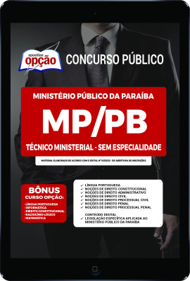 Apostila MP-PB em PDF Técnico Ministerial: Sem Especialidade