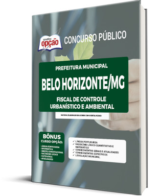 Apostila Prefeitura de Belo Horizonte - MG - Fiscal de Controle Urbanístico e Ambiental