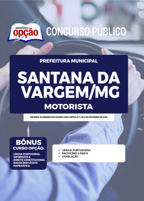 Apostila Prefeitura de Santana da Vargem - MG - Motorista