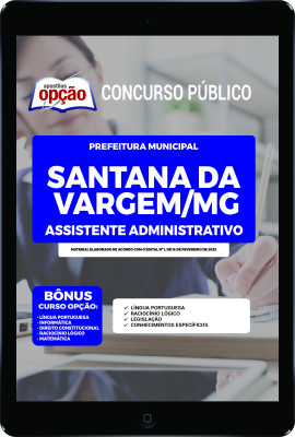 Apostila Prefeitura de Santana da Vargem - MG em PDF - Assistente Administrativo