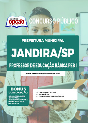 Apostila Prefeitura de Jandira - SP 2023 - Professor de Educação Básica - PEB I