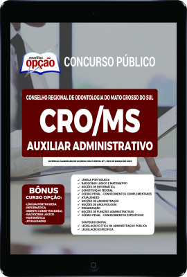 Apostila CRO-MS em PDF - Auxiliar Administrativo