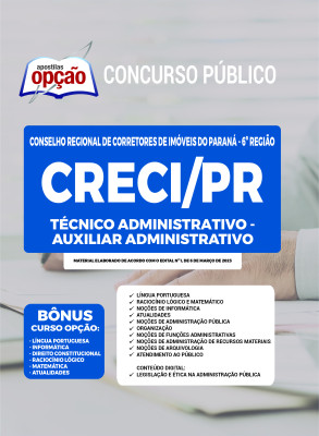 Apostila CRECI-PR - Técnico Administrativo - Auxiliar Administrativo