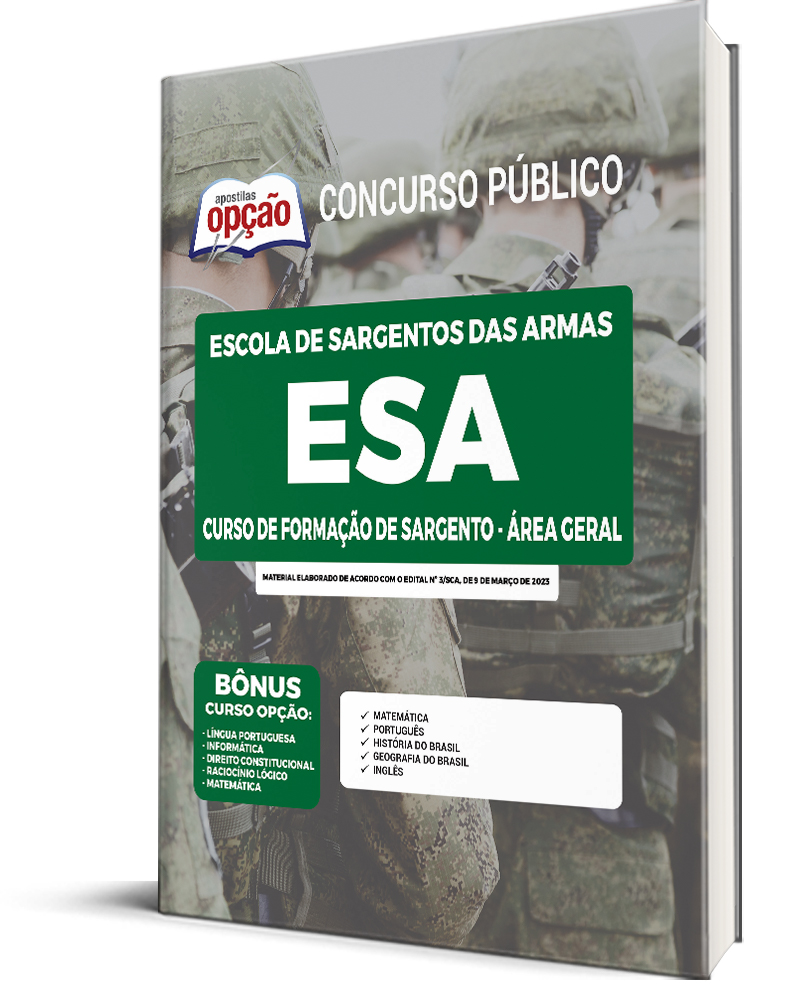 Apostila Digital Concurso Exército Brasileiro - ESA 2022 Sargento