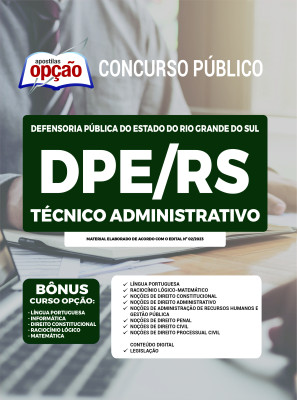 Apostila DPE-RS - Técnico Administrativo