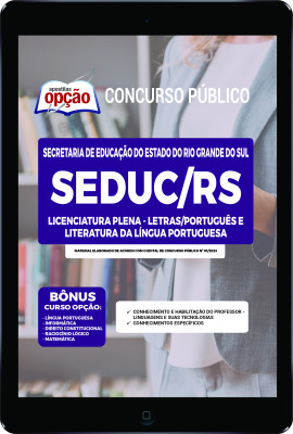 Apostila SEDUC-RS em PDF - Licenciatura Plena - Letras/Português e Literatura da Língua Portuguesa