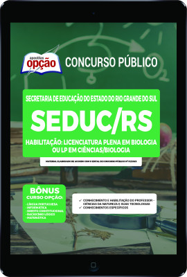 Apostila SEDUC-RS em PDF - Habilitação: Licenciatura Plena em Biologia, ou LP em Ciências Biológicas, ou LP em Ciências/Biologia