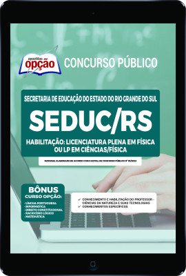 Apostila SEDUC-RS em PDF - Habilitação: Licenciatura Plena em Física ou LP em Ciências/Física