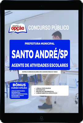 Apostila Prefeitura de Santo André - SP em PDF - Agente de Atividades Escolares