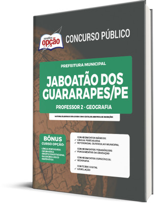 CANCELADO - Apostila Prefeitura de Jaboatão dos Guararapes - PE - Professor 2 - Geografia